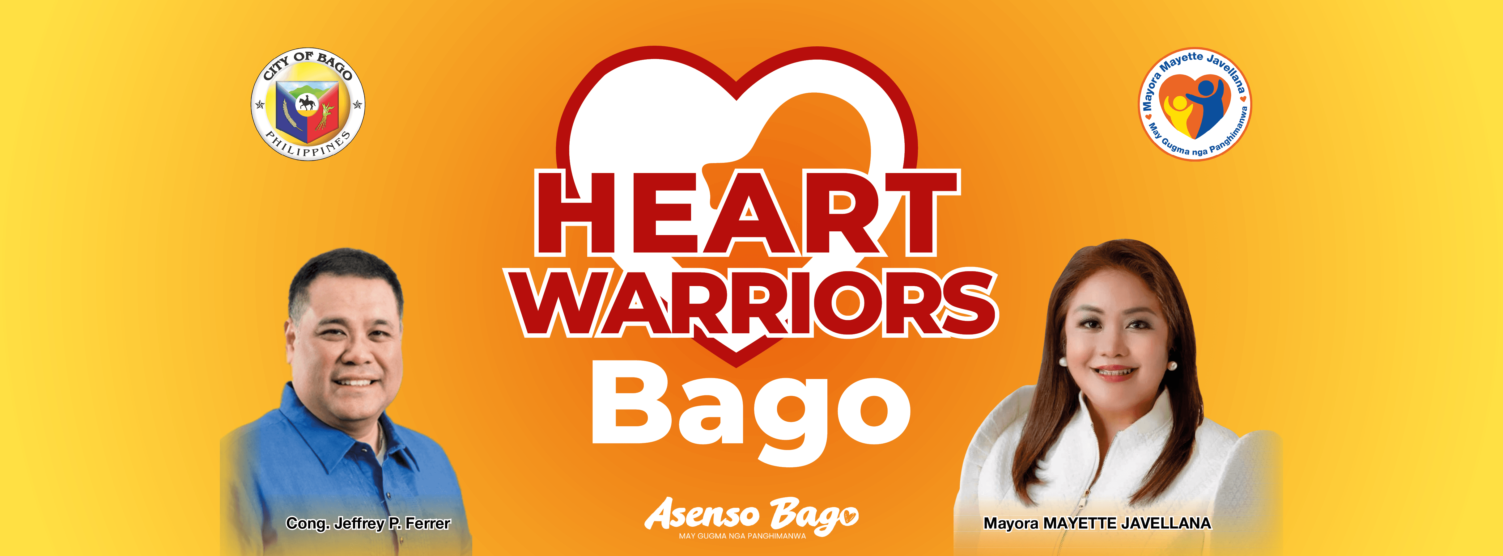 Heart Warriors Bago City — Mayor Mayette Javellana and Cong. Jeffrey P. Ferrer